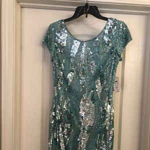 Cache NWT Turquoise Sparkly Dress